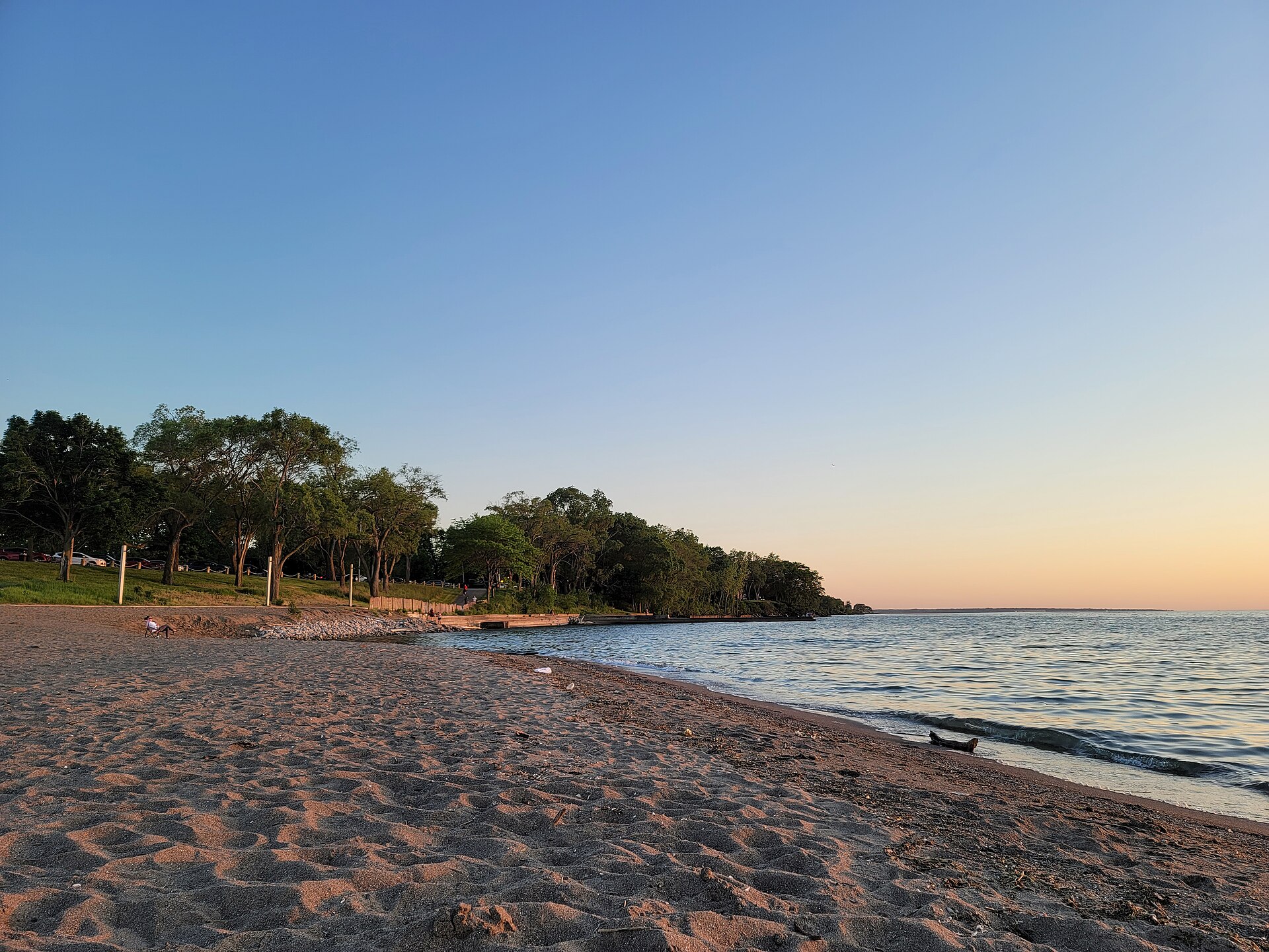 The Lakeview Park shoreline in Lorain